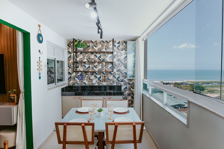 Apto 2Q decorado c/ Vista para o Mar de Itaparica