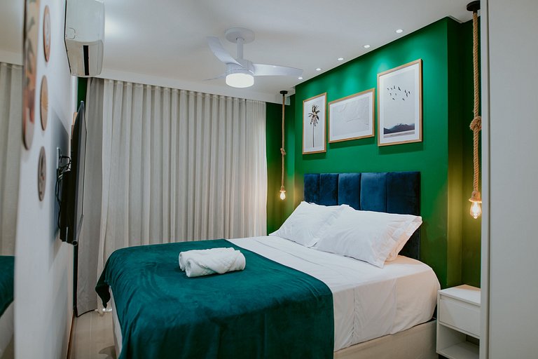 Apto 2Q decorado c/ Vista para o Mar de Itaparica