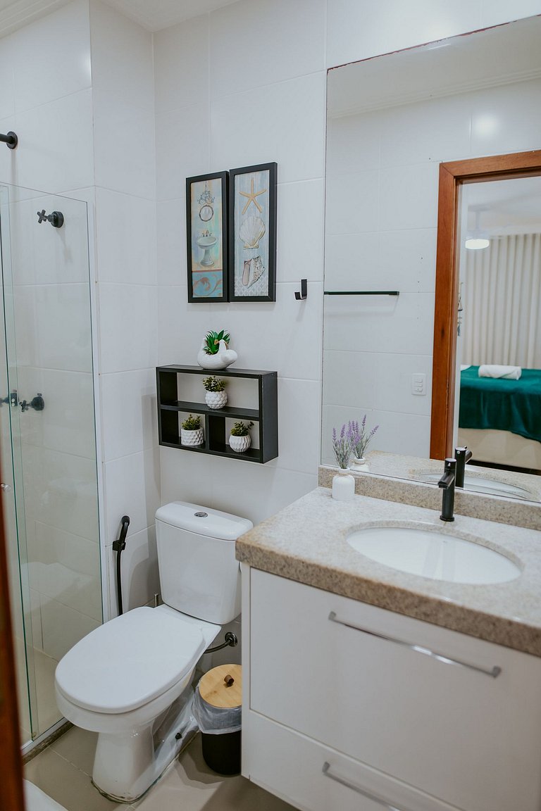 Apto 2Q decorado c/ Vista para o Mar de Itaparica