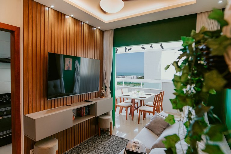 Apto 2Q decorado c/ Vista para o Mar de Itaparica