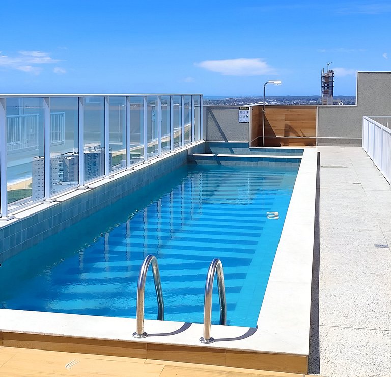 Apto moderno c/ Vista Incrível para o Mar