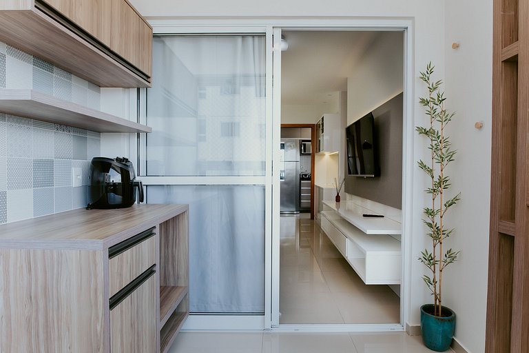 Apto 2Q decorado próximo ao Mar de Itaparica