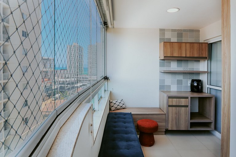 Apto 2Q decorado próximo ao Mar de Itaparica