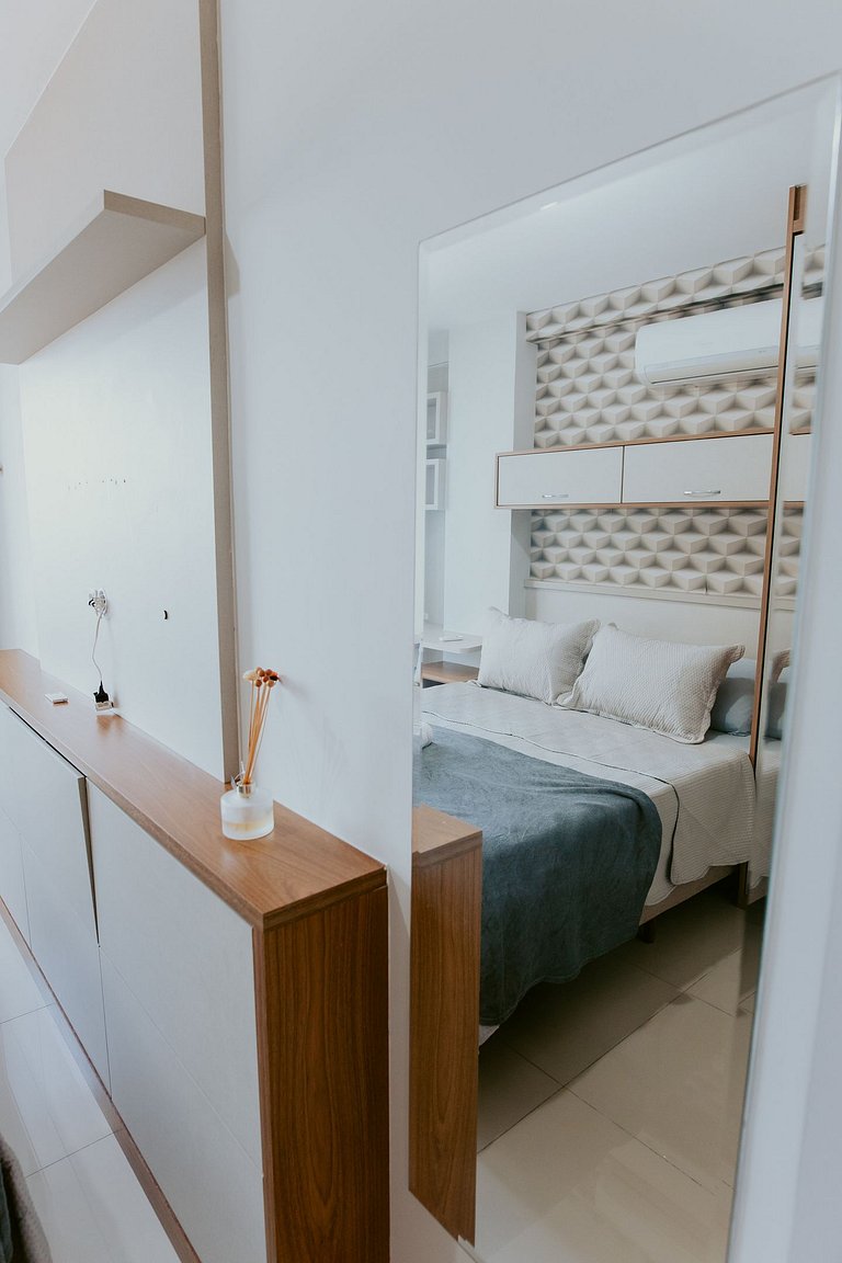 Apto 2Q decorado próximo ao Mar de Itaparica