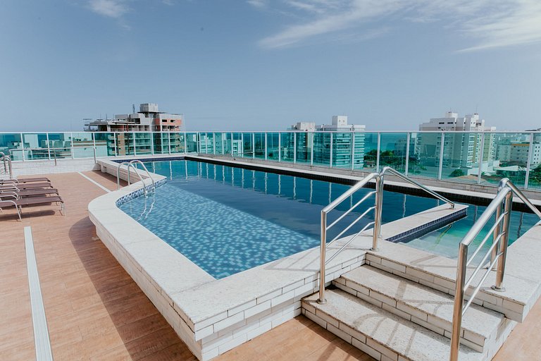 2Q Enseada Azul c/ piscina na cob. e churrasqueira