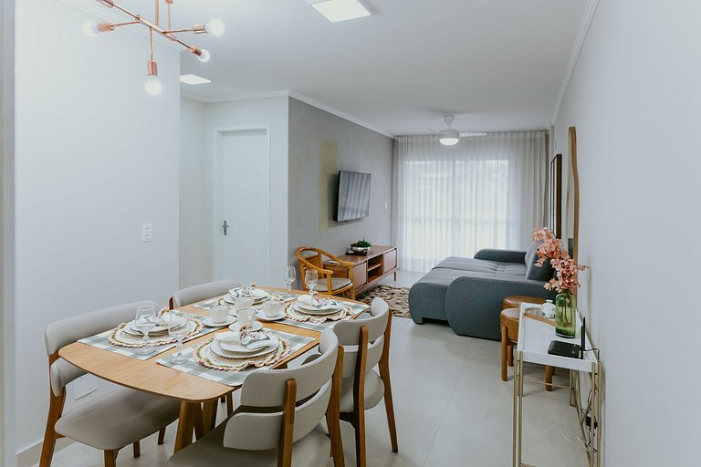 02 Quartos Moderno e Confortável na Praia da Costa